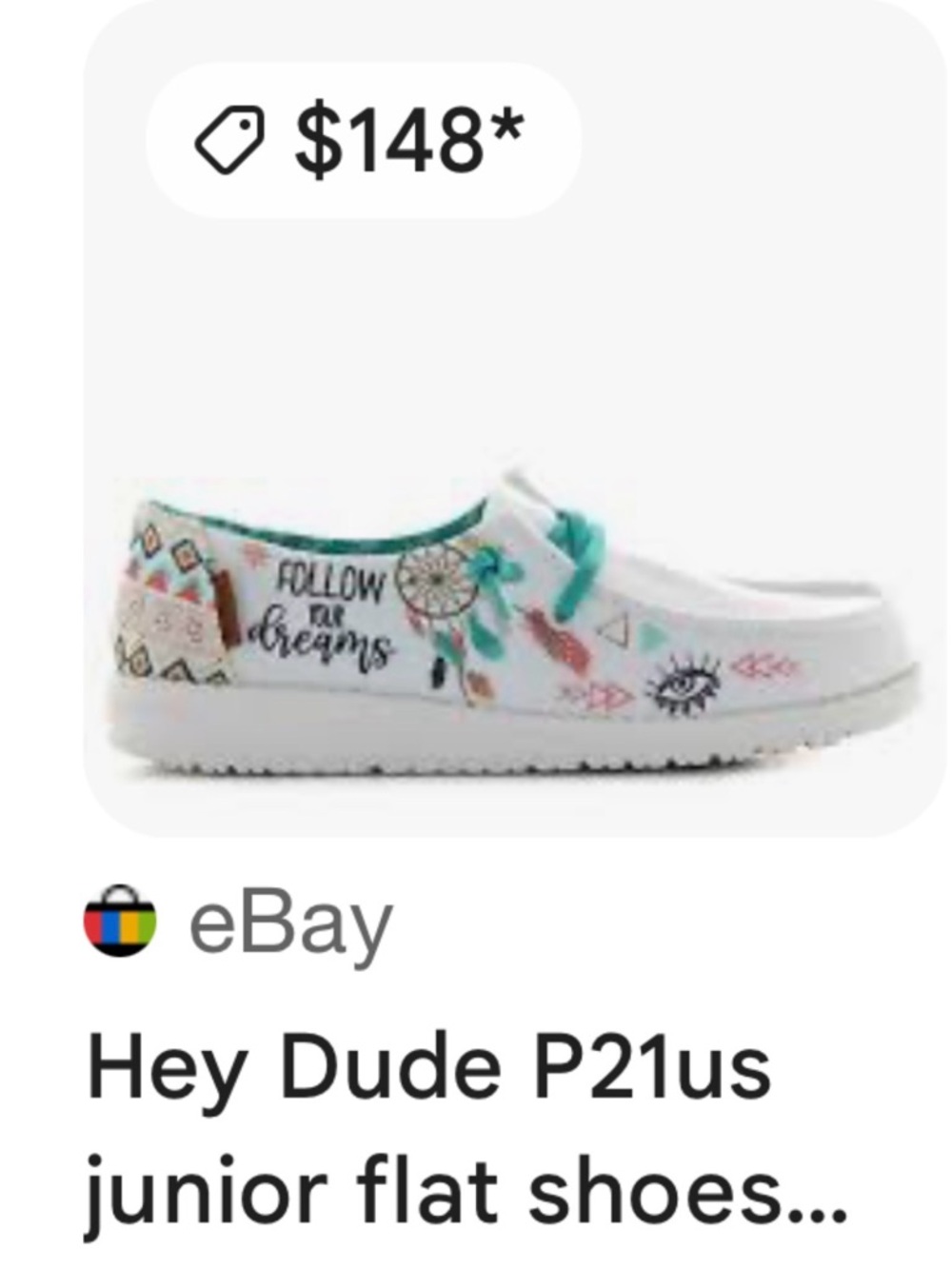 Hey Dude Wendy Doodle Star White Flats - Picture 14 of 14
